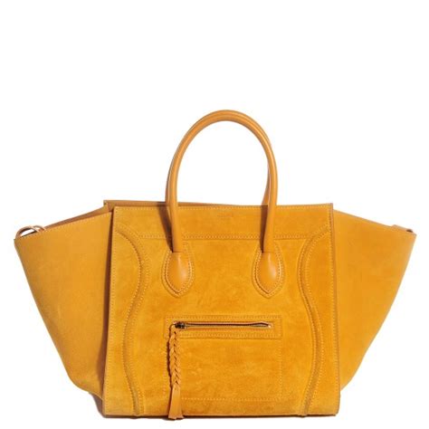 CELINE Suede Medium Gourmette Amber .